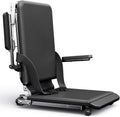 Upgrade Steel Electric Lift Chair with Advanced Wheels and PU Cushion, Floor Lift for Elderly, Support Up to 400 LBS, Safety Seat Belts and Handrails, Suitable for Home or Care Facilities Use, Black