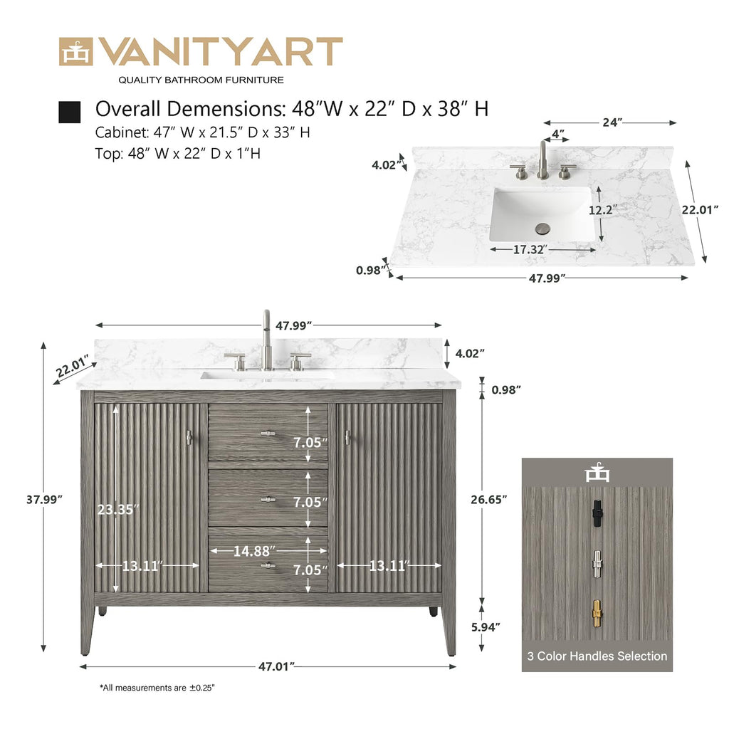 Vanity Art 84 inch Bathroom Vanity with Double Sink & Ceramic Top, Vanity Cabinet with Soft-Closing Door, Solid Wood Frame, Linear Pattern, Walnut, Golden Brushed Handware,Vintage Green