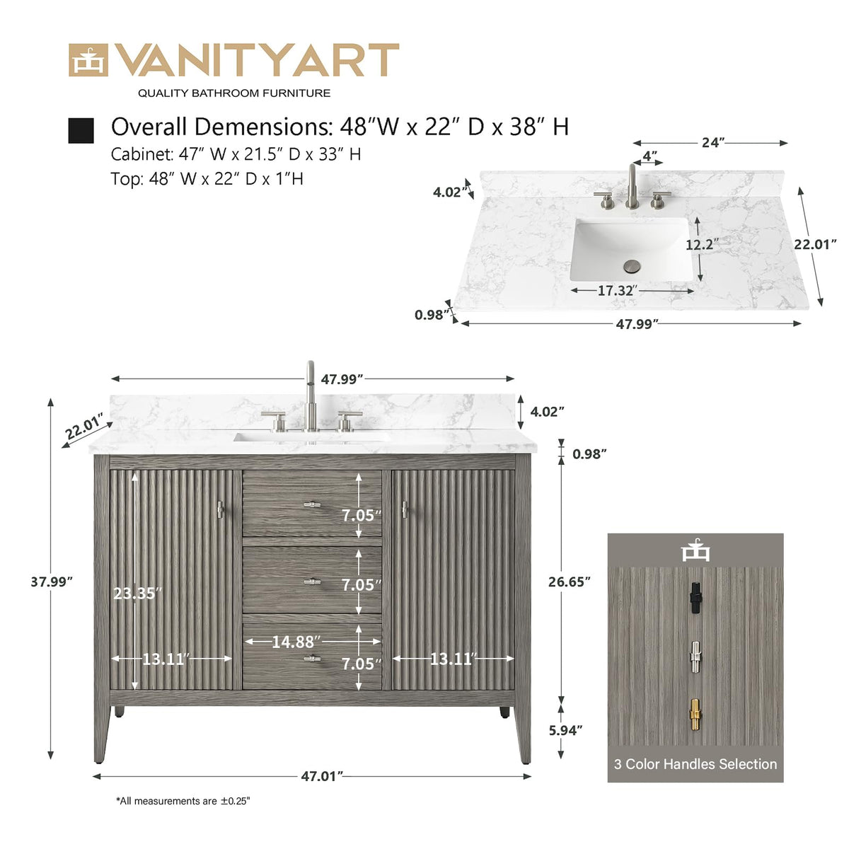 Vanity Art 84 inch Bathroom Vanity with Double Sink & Ceramic Top, Vanity Cabinet with Soft-Closing Door, Solid Wood Frame, Linear Pattern, Walnut, Golden Brushed Handware,Vintage Green