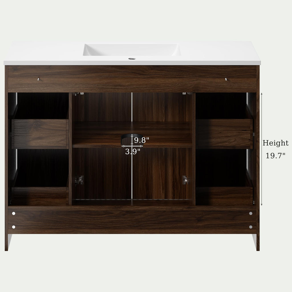 36" Bathroom Vanity with Sink Modern Oak