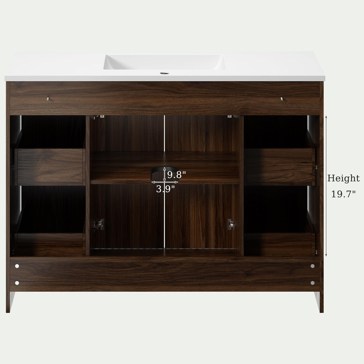 36" Bathroom Vanity with Sink Modern Oak