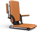 Steel Electric Floor Lift Chair with Wheels and PU Cushion, Floor Lift for Elderly, 440 LBS Capacity, Seat Belts and Handrails, Suitable for Home Use