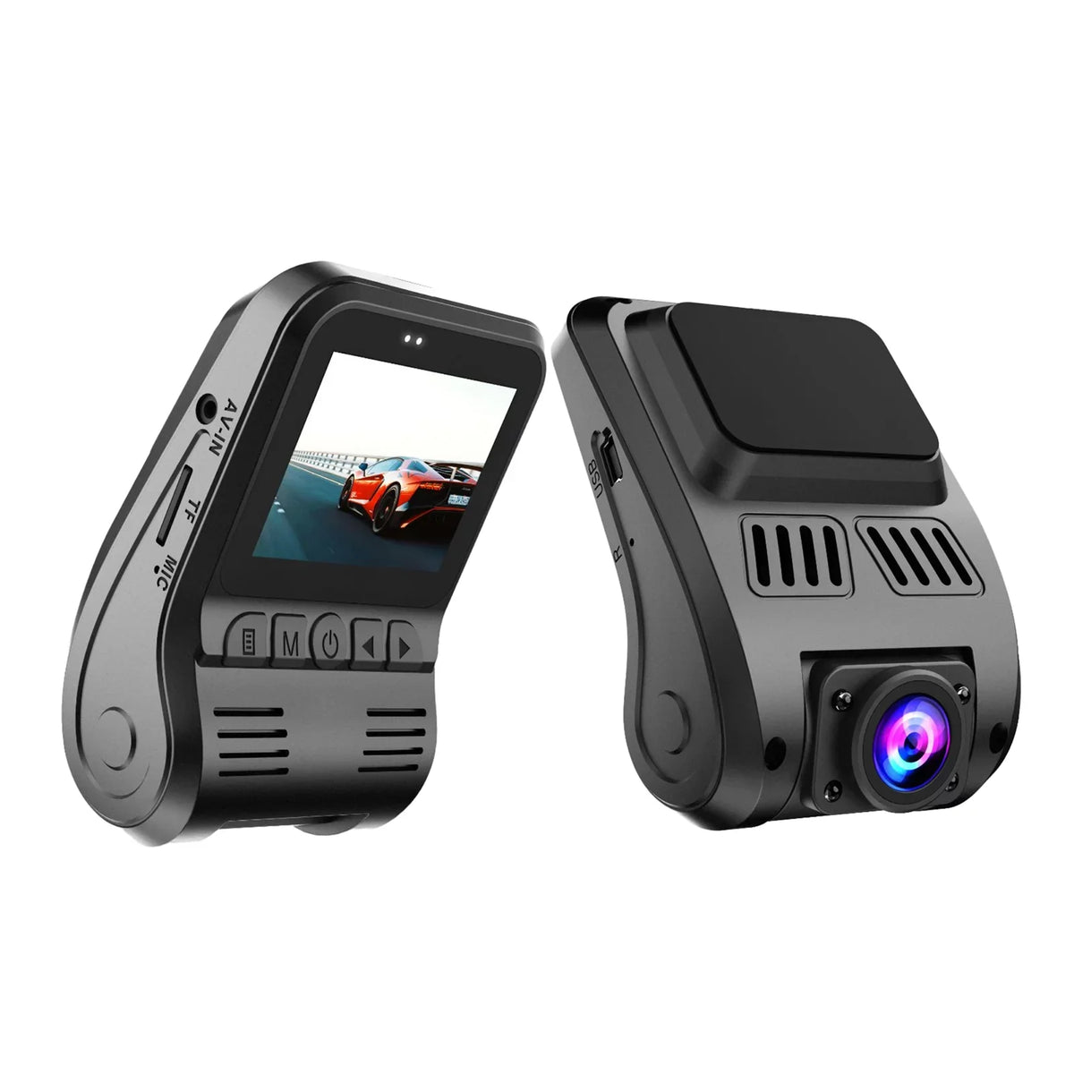 Moobody Dash Camera with Front Rear Dual Recording, 1080P and 720P Driving Recorder DVR - Capture Clear Footage with Anti-Shaking Technology