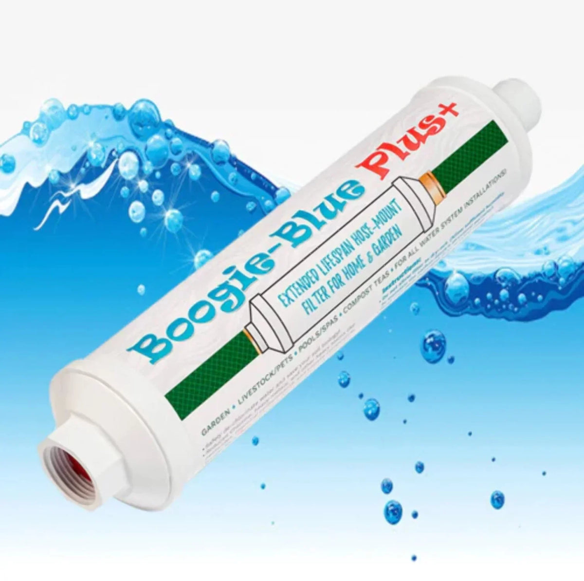 Liquid Filter for RV and Garden Hose Use - 45,000 Gallon Output- Boogie Blue Plus