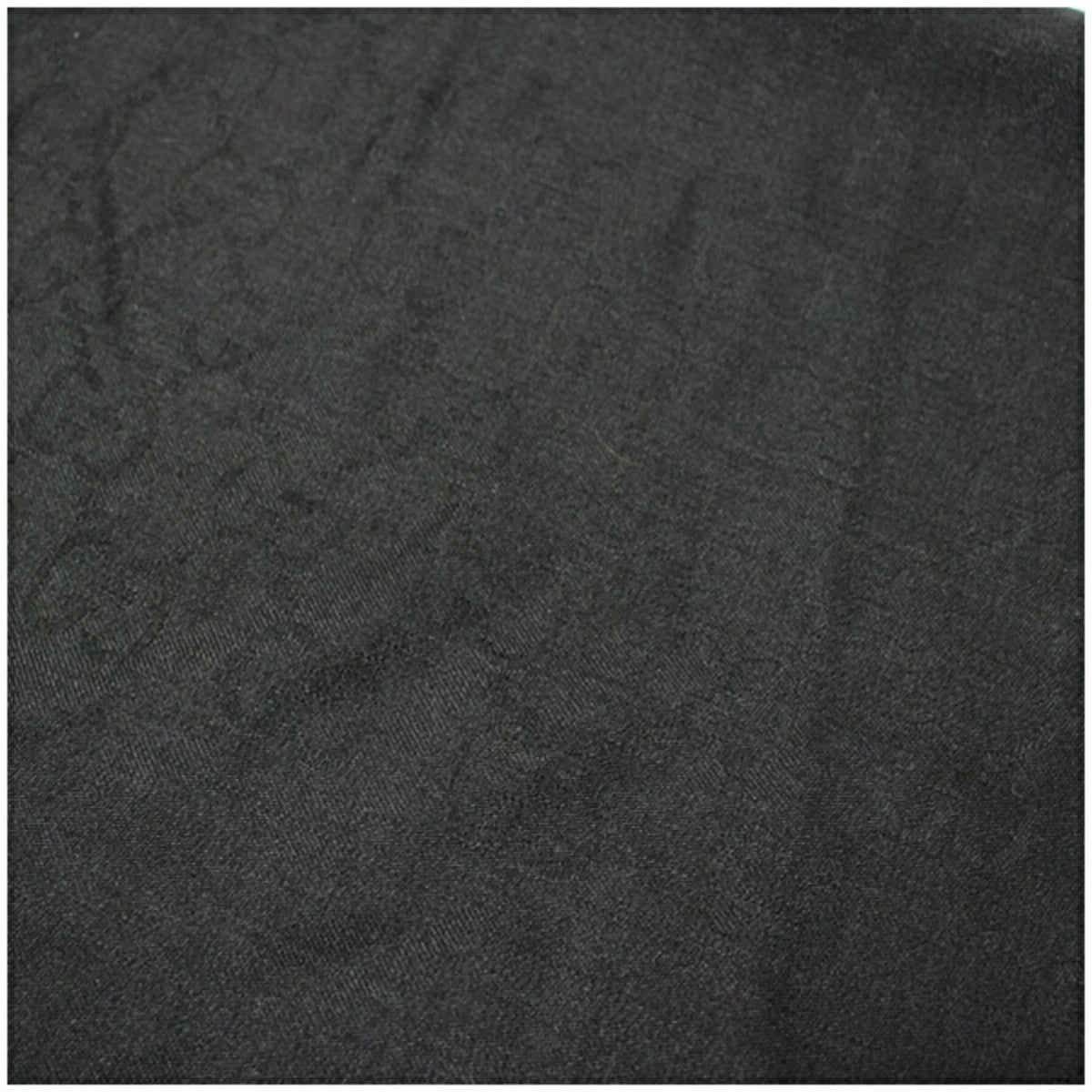 Pre-Owned Gucci Wool x Silk Stole Shawl Rectangular Black GG Pattern 165904 GUCCI Women's (Good)