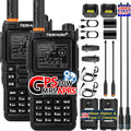 TIDRADIO TD-H9 10W GPS/APRS GMRS Handheld Radio, APP/Web Programming, Bluetoth, Noise Reduction, Repeater Capable, Spectrum Analysis, Compass, Air Band, NOAA, Long Range Walkie Talkies for Off-Roading