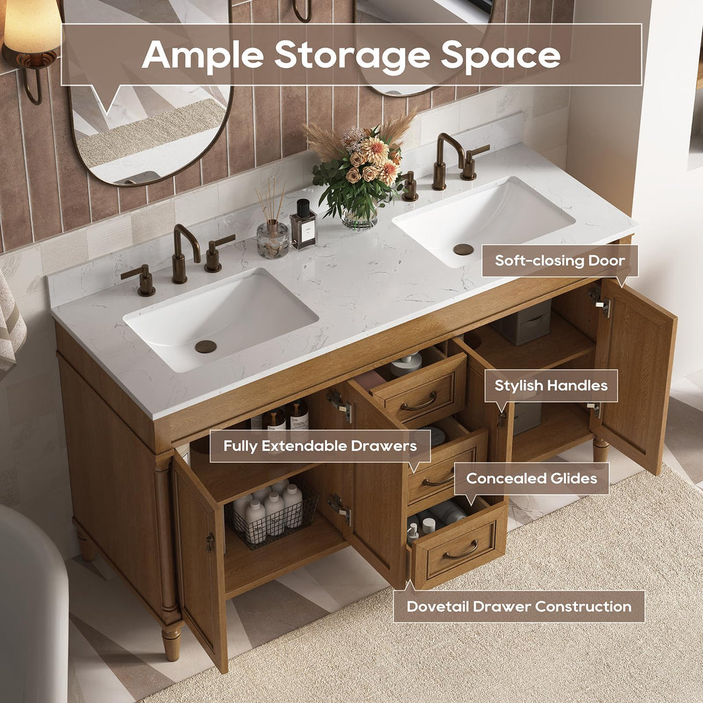 48 Inch Bathroom Vanity with Sink, Fully Assembled, Green