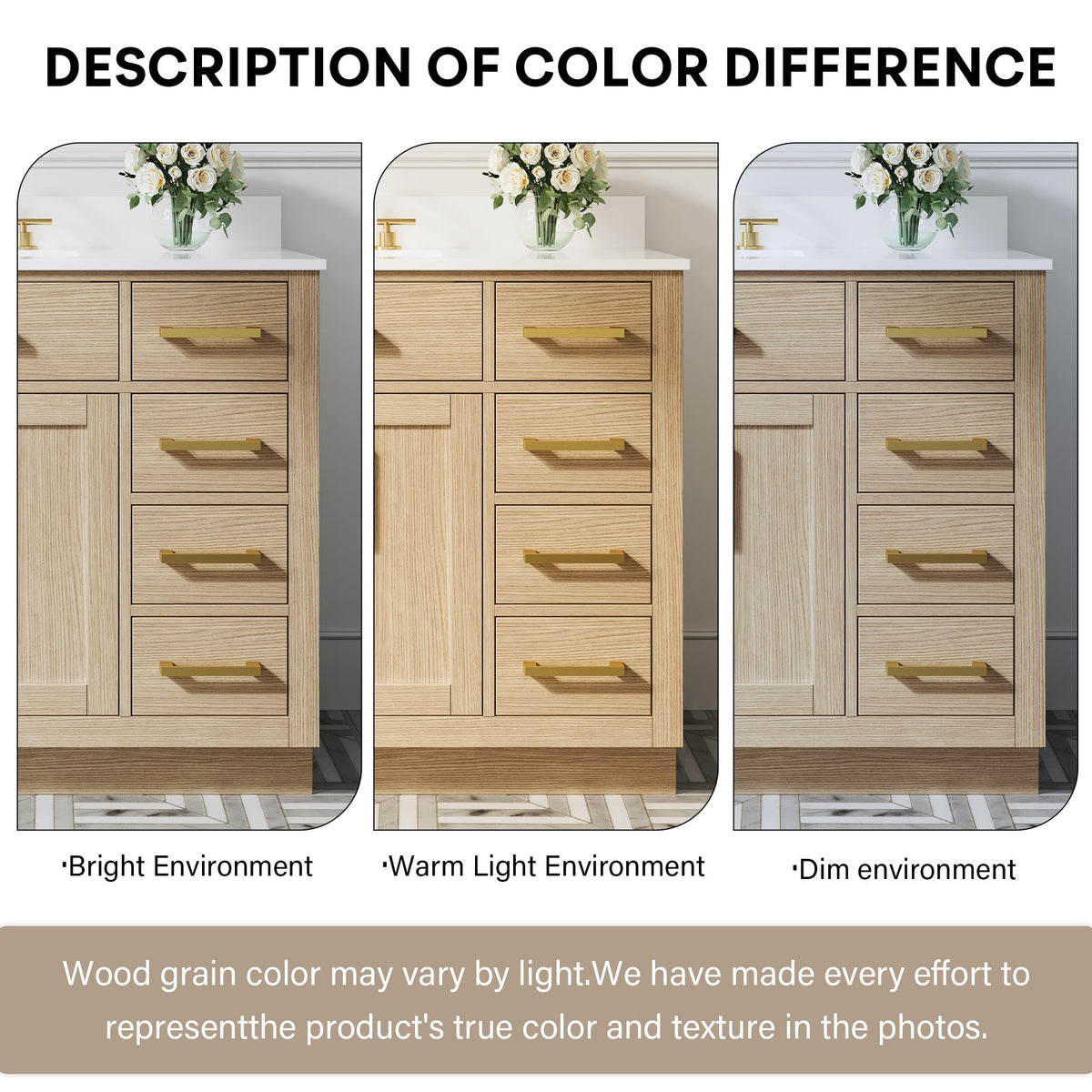 WELLFOR 36-Inch Bathroom Vanity with Sink W/ 2 Doors & 4 Drawers & 1 Flip Drawer,Navy Blue Vanity W/Matte Black Handles