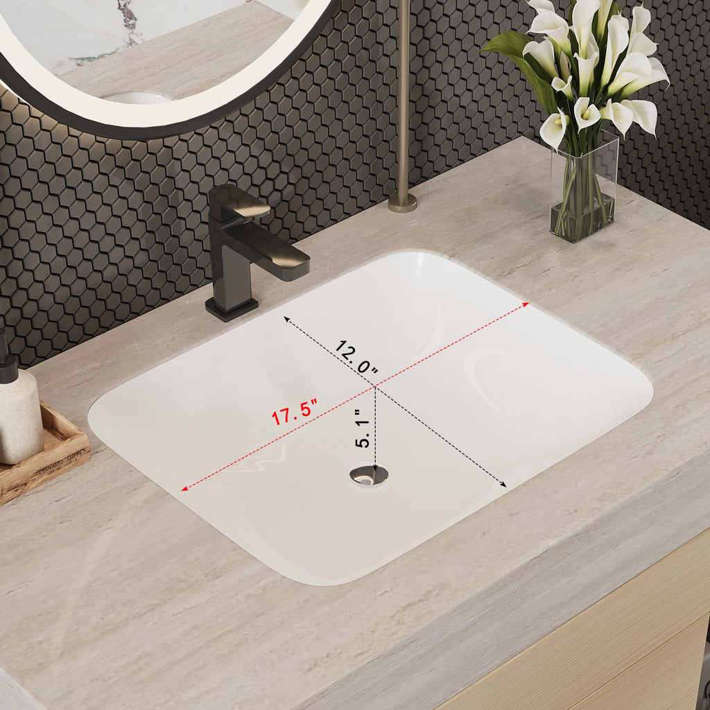 Glintee 40" Floating Bathroom Vanity & Sintered Stone Top, Black