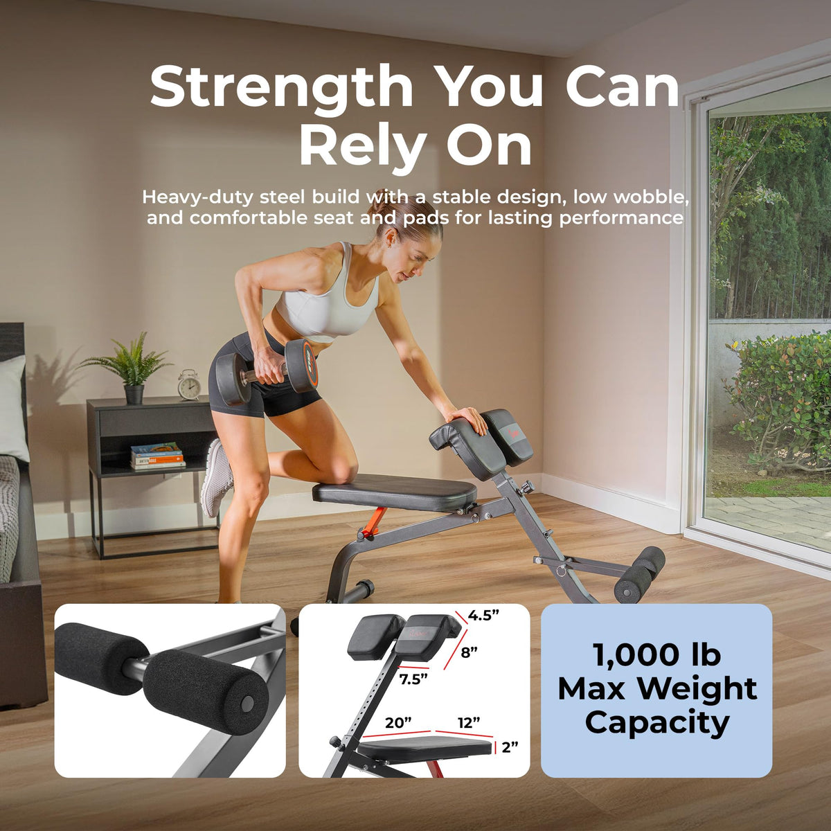 Sunny Health & Fitness Multi-Function Roman Chair