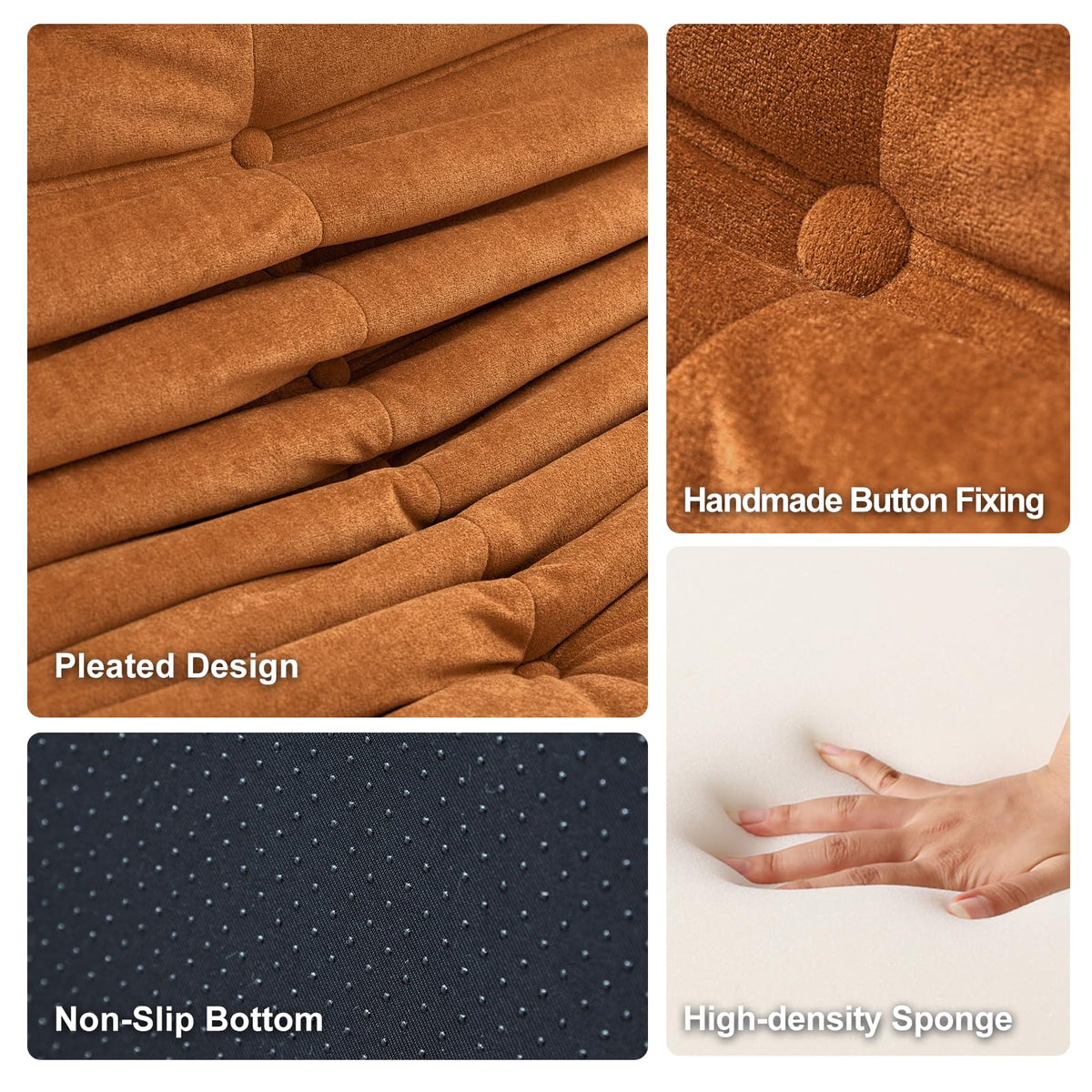 Bean Bag Chair for Adults, Memory Foam Bean Bag Sofa with Waterproof Fabric