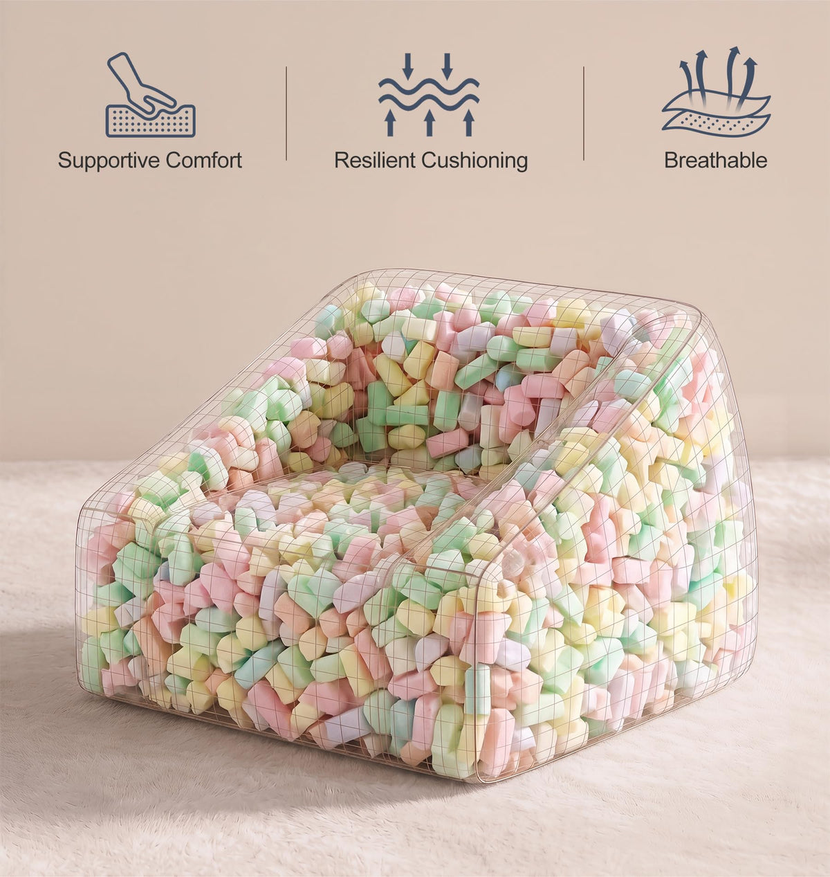 Hobestluk Big Bean Bag Chairs for Adults Fireside BeanBag Couch Togo Sofa