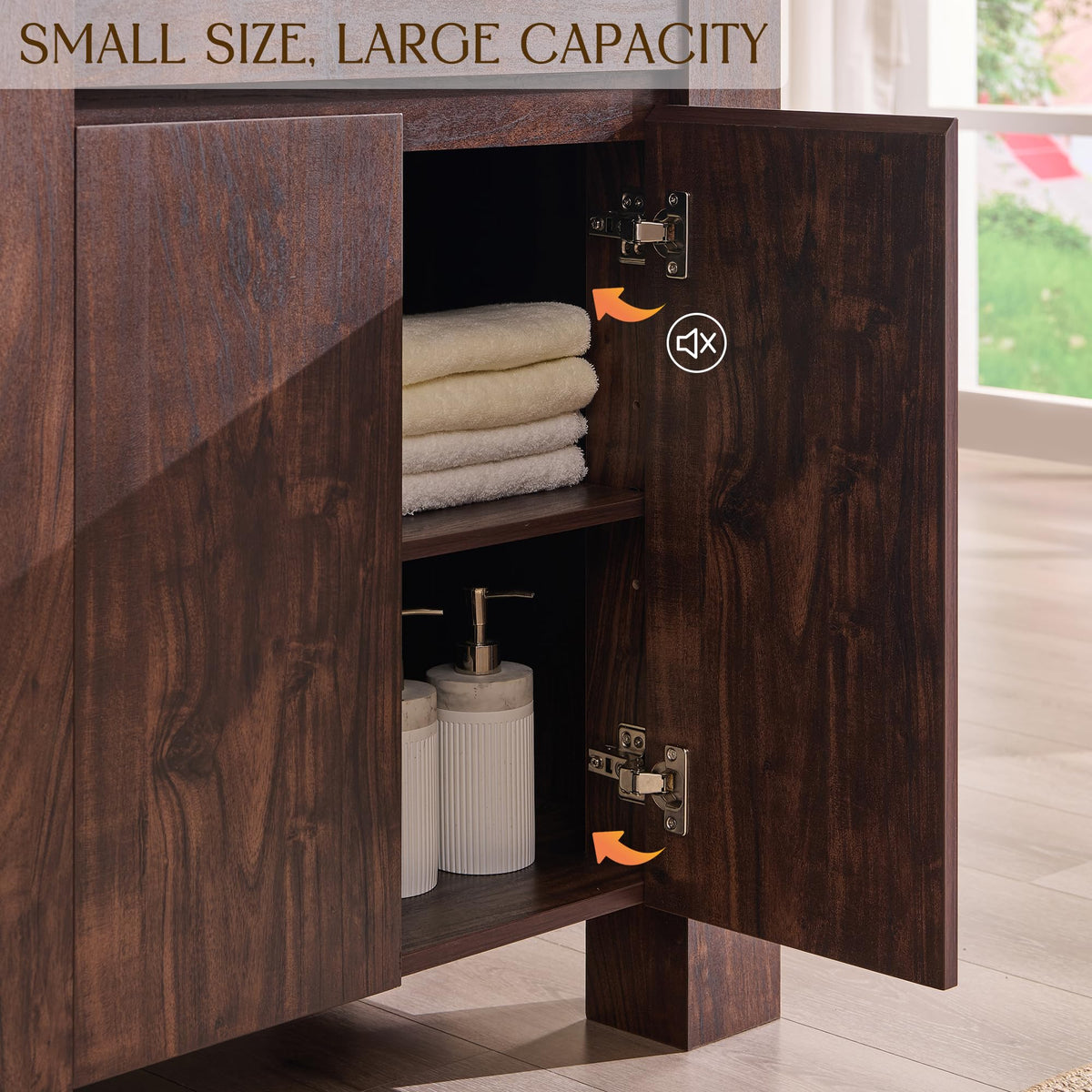 T4TREAM 47.6 Inch Modern Bathroom Vanity with Double Sink, Natural Oak