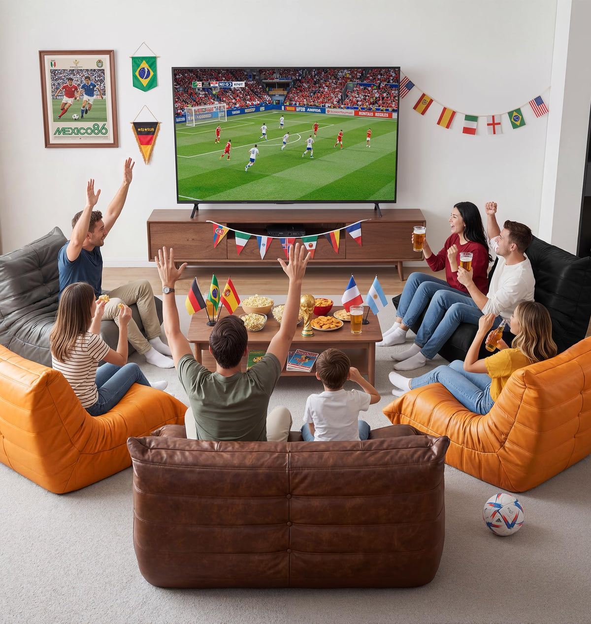 Hobestluk Bean Bag Chair Adult Leather Togo Chair Memory Foam Living Room