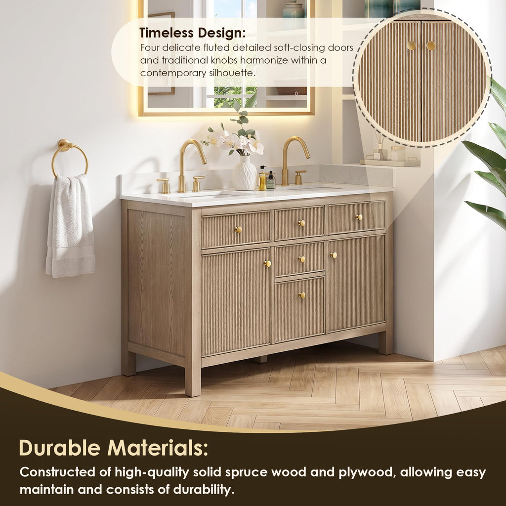 48 Inch Bathroom Vanity with Sink Modern Single Vanities with Countertop