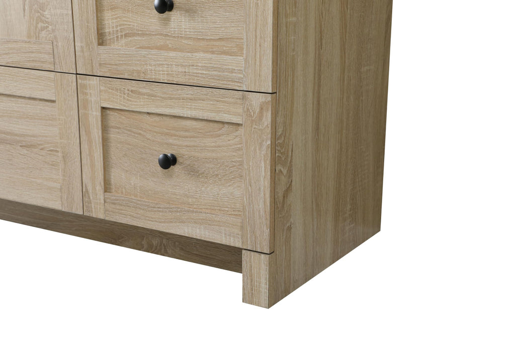 18" Pre-Assembled Bathroom Vanity with Sink, Engineered Wood, Ivory White Engineered Marble Countertop Included, Single Oval Porcelain Sink, 1 Soft-Close Drawers, Expresso