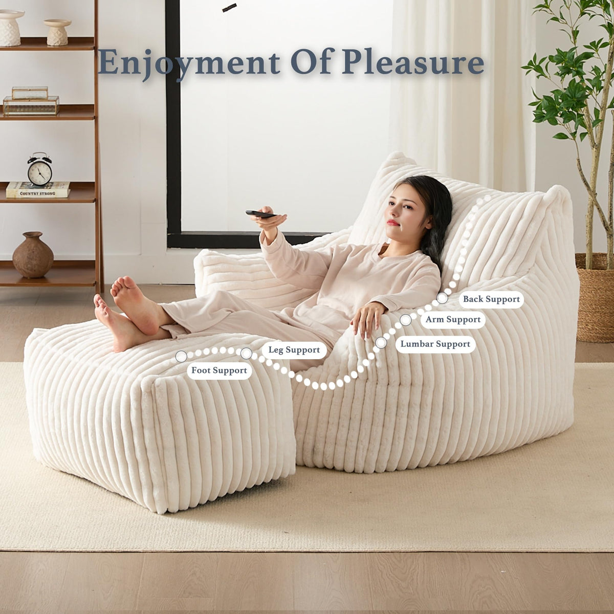 3-in-1 Giant Bean Bag Chair for Adults & Kids, Convertible Floor Sofa to Mattress, Memory Foam Beanbag Chair with Washable Cover, Multi Functional Lounge Couch for Bedroom, Living Room (Dark Grey)