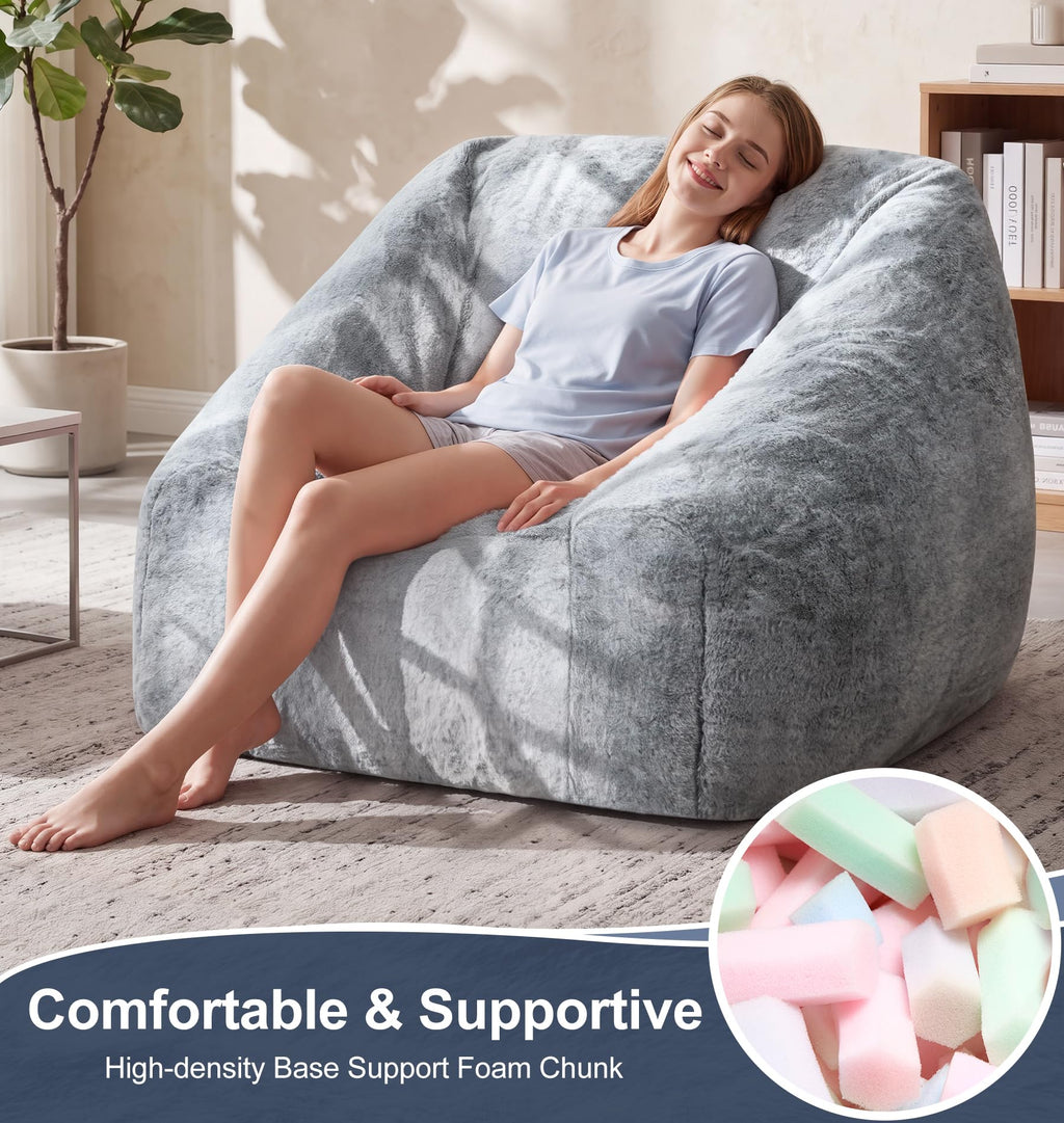 Hobestluk Big Bean Bag Chairs for Adults Fireside BeanBag Couch Togo Sofa
