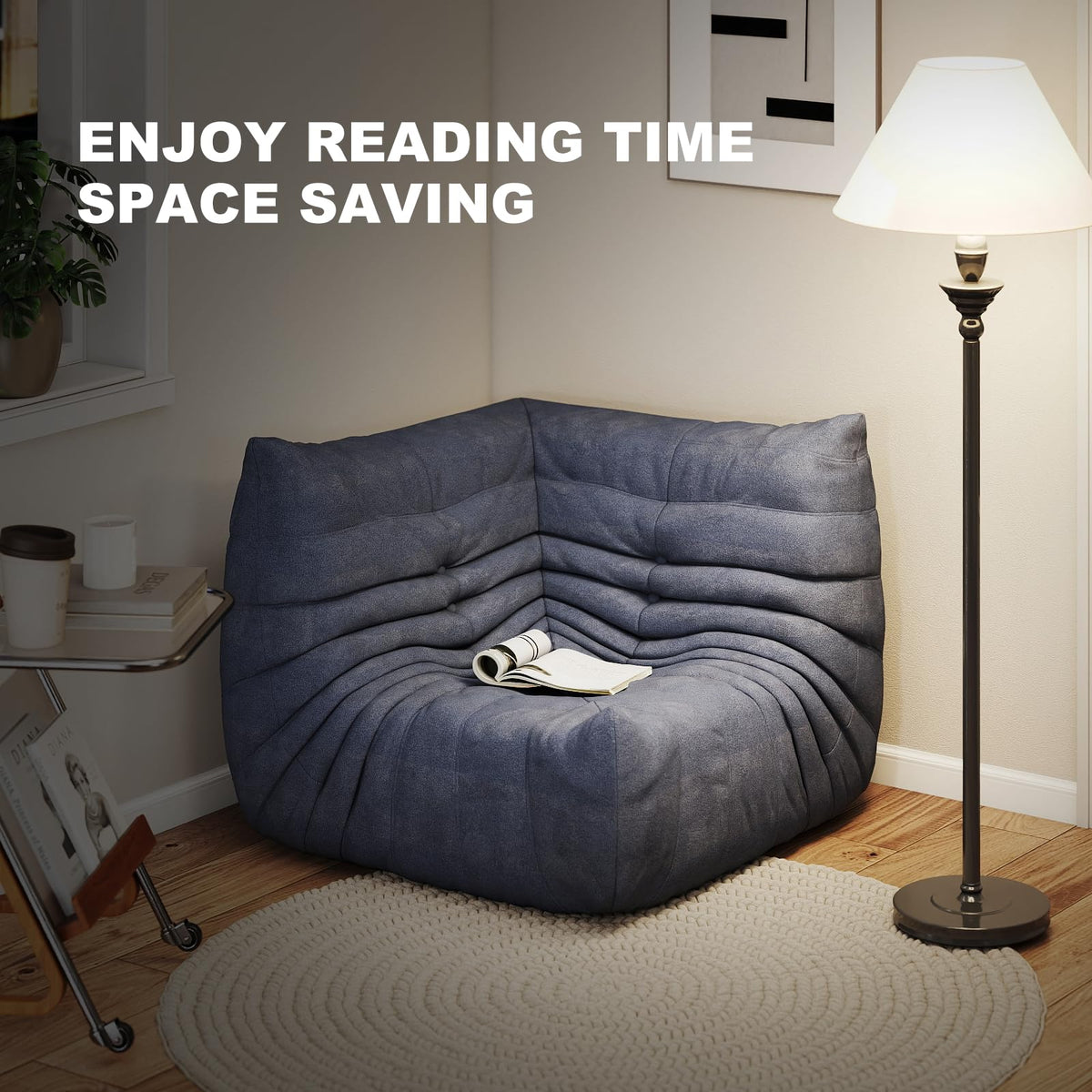 Bean Bag Chair for Adults, Memory Foam Bean Bag Sofa with Waterproof Fabric