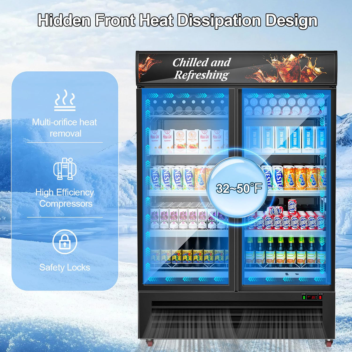 Tylza 24" Dual Zone Wine and Beverage Cooler Quiet Compressor