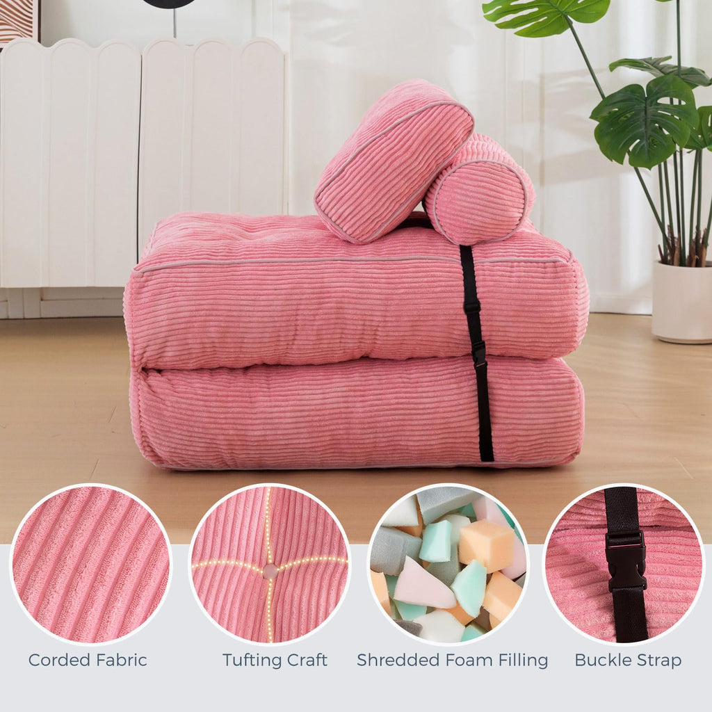 MAXYOYO Folding Sofa Bed, Convertible Chair Bed with Pillow