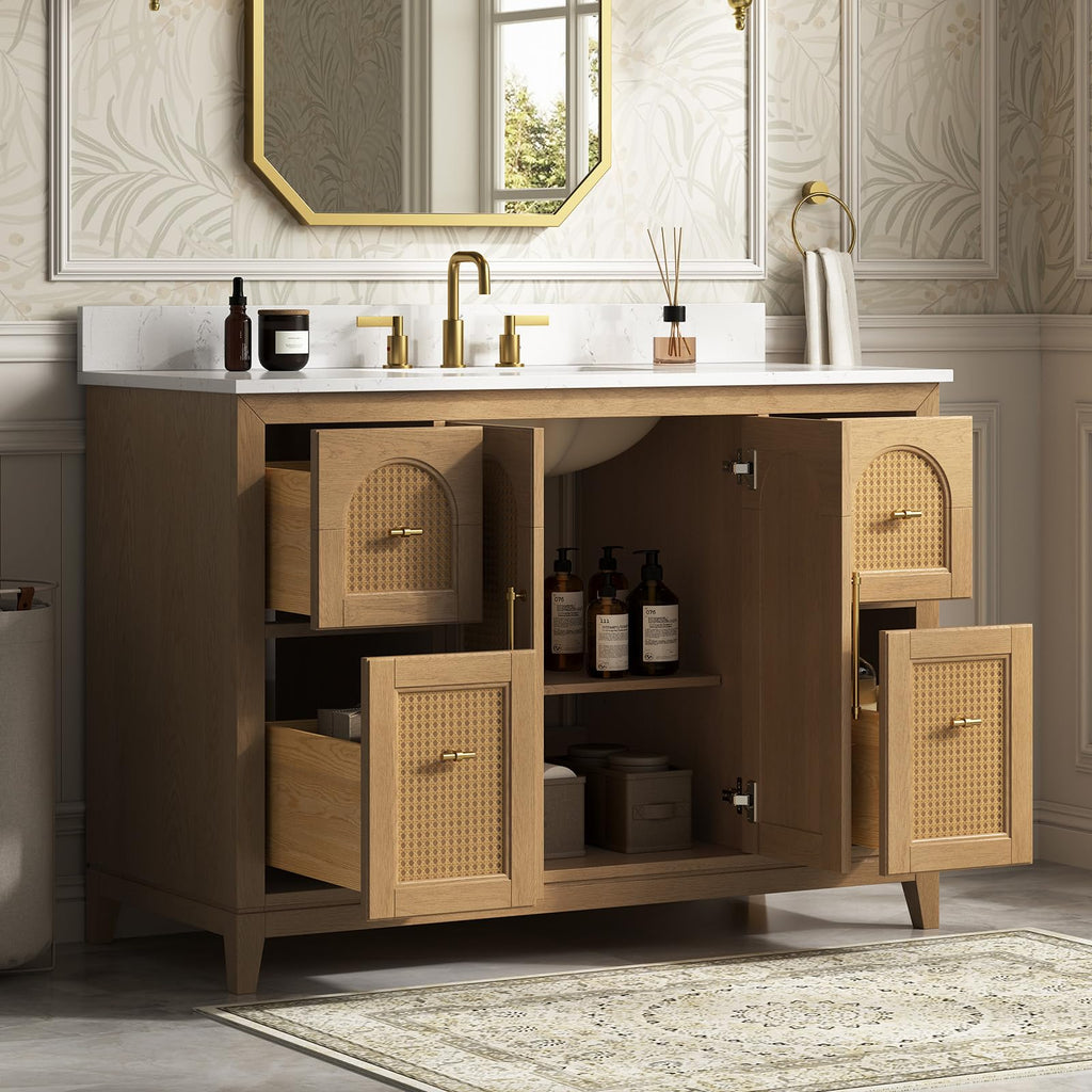 60 Inch Bathroom Vanity with Double Sink Combo, Greige