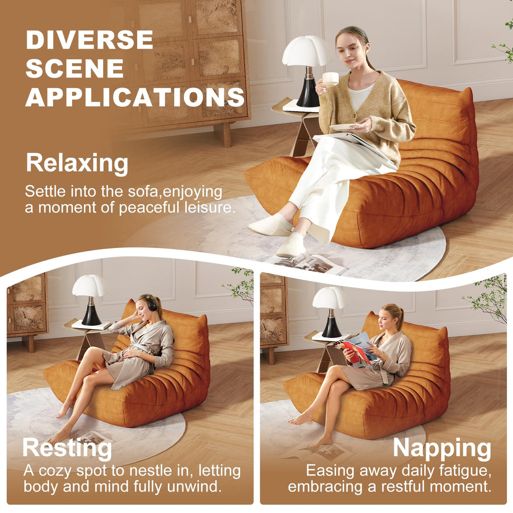 Bean Bag Chair for Adults, Memory Foam Bean Bag Sofa with Waterproof Fabric
