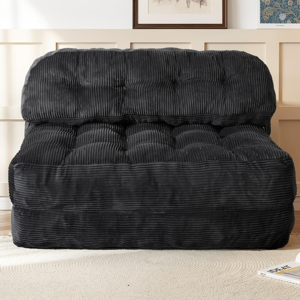 Folding Sofa Bed, Convertible Sleeper Chair with Back Support and Pillow