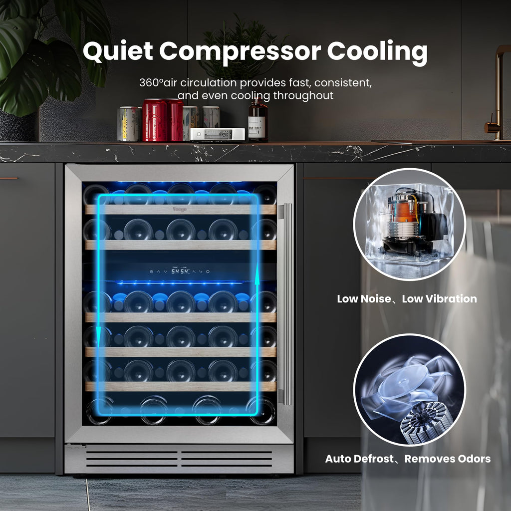 Yeego 30 Inch Wine and Beverage Refrigerator with 80 Can and 33 Bottle