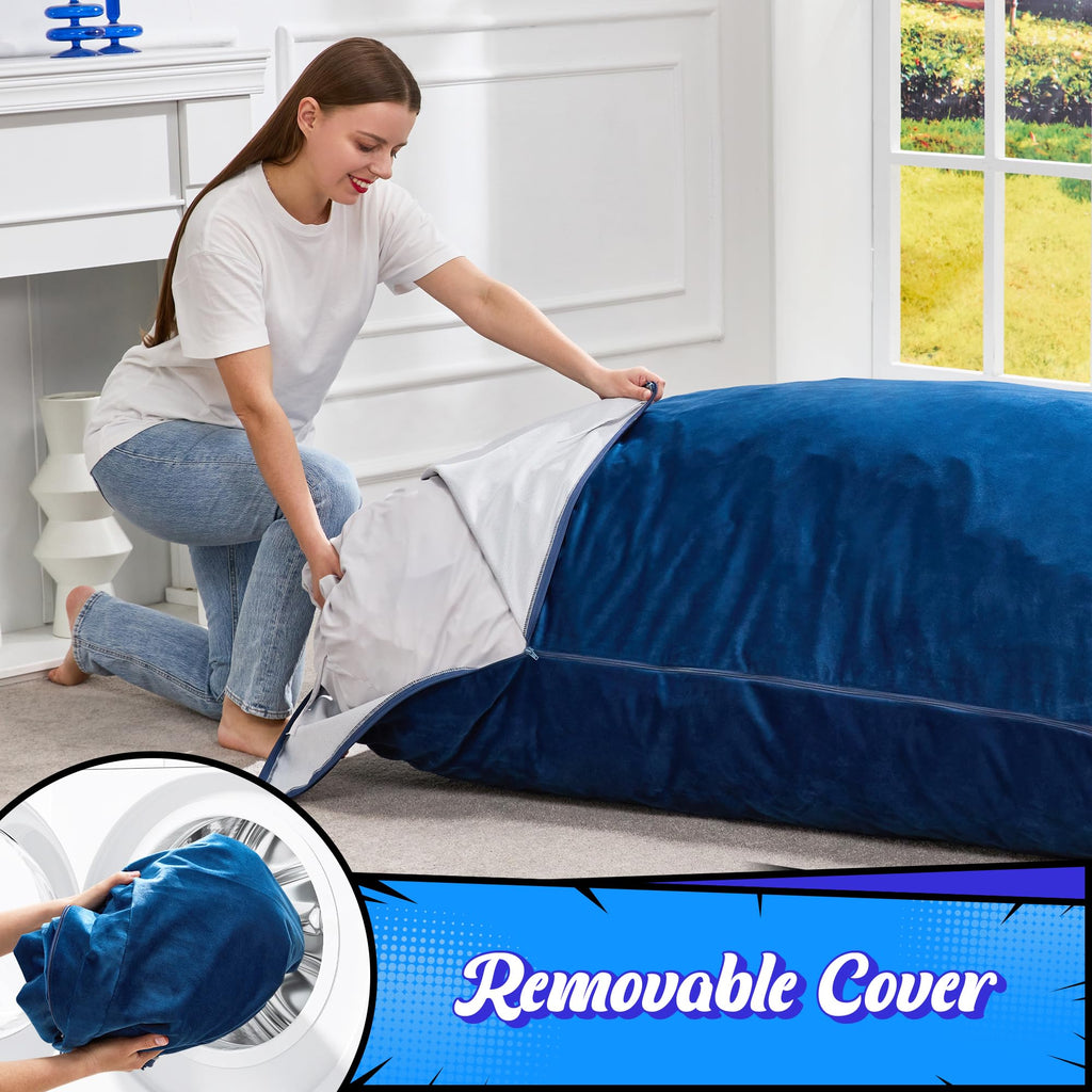 Hobestluk Adult Bean Bag Chair 3 in 1 Convertible Large Bean Bag Sofa