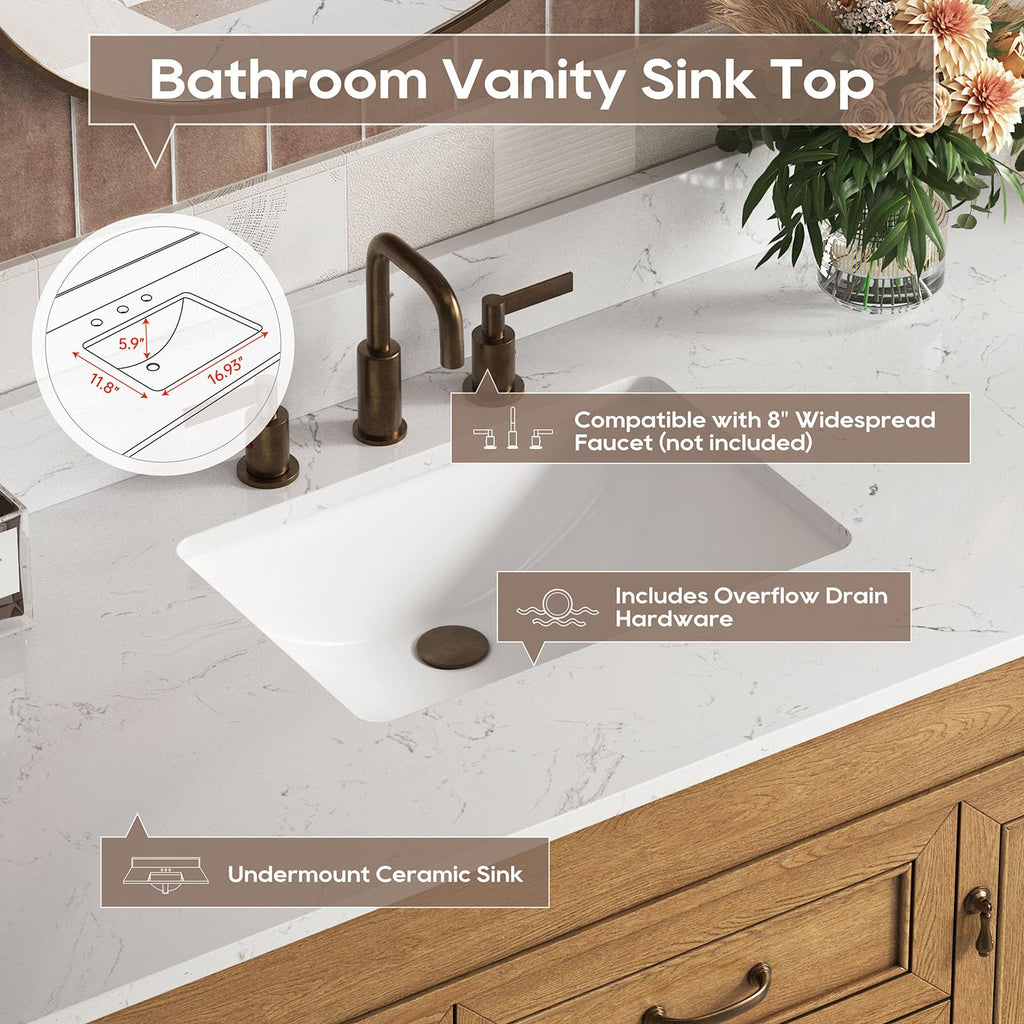 48 Inch Bathroom Vanity with Sink, Fully Assembled, Green