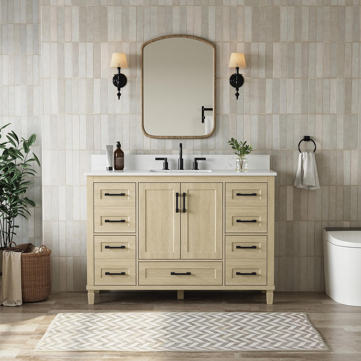 48 Inch Bathroom Vanity with Sink, Fully Assembled, Green