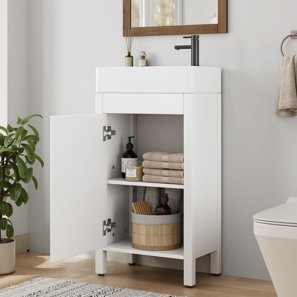 Garvee 24" Bathroom Vanity with Sink, Freestanding Bathroom Cabinet