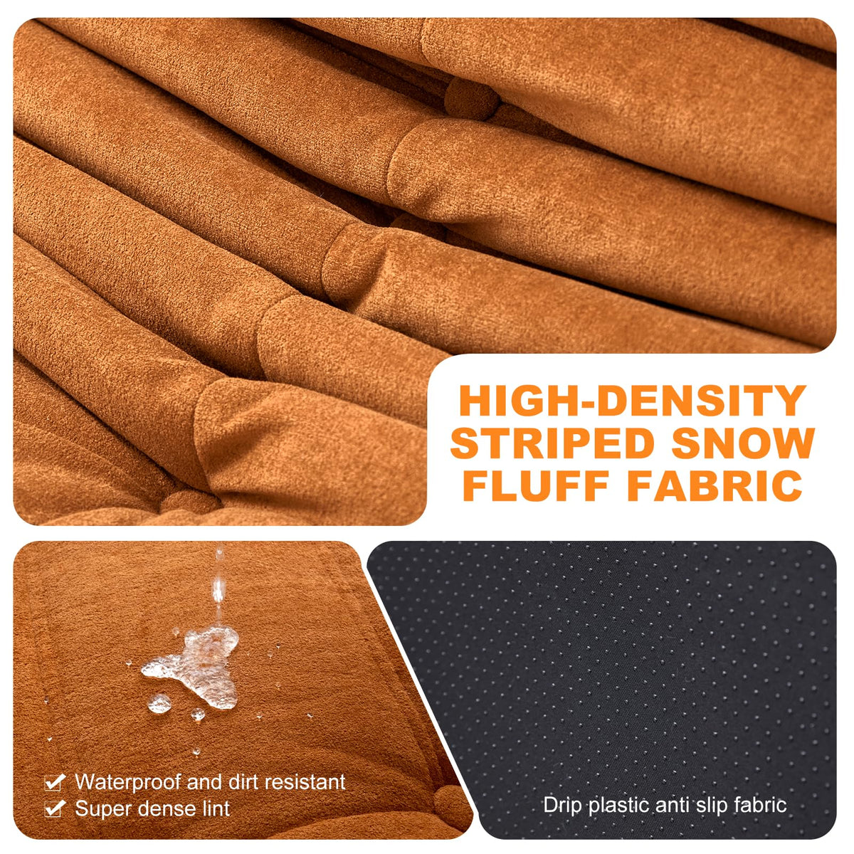 Bean Bag Chair for Adults, Memory Foam Bean Bag Sofa with Waterproof Fabric