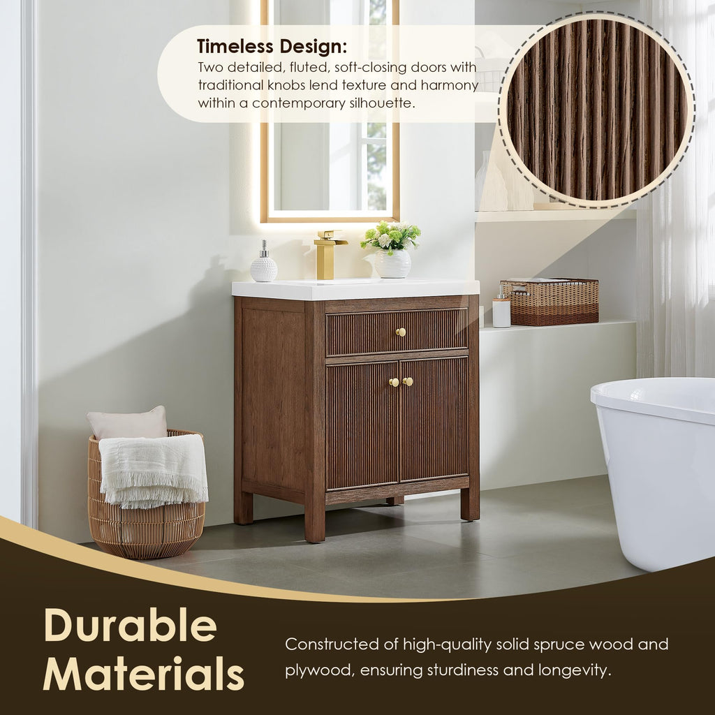 48 Inch Bathroom Vanity with Sink Modern Single Vanities with Countertop