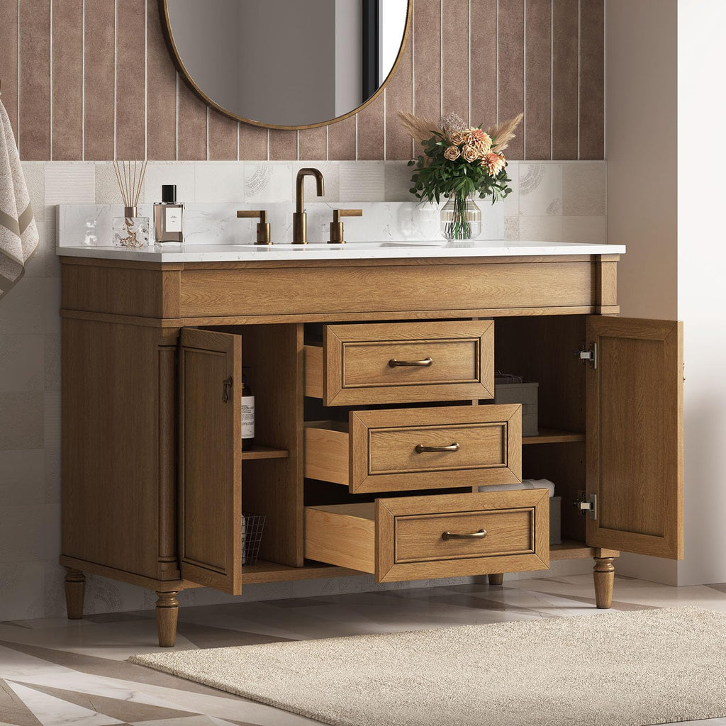 48 Inch Bathroom Vanity with Sink, Fully Assembled, Green