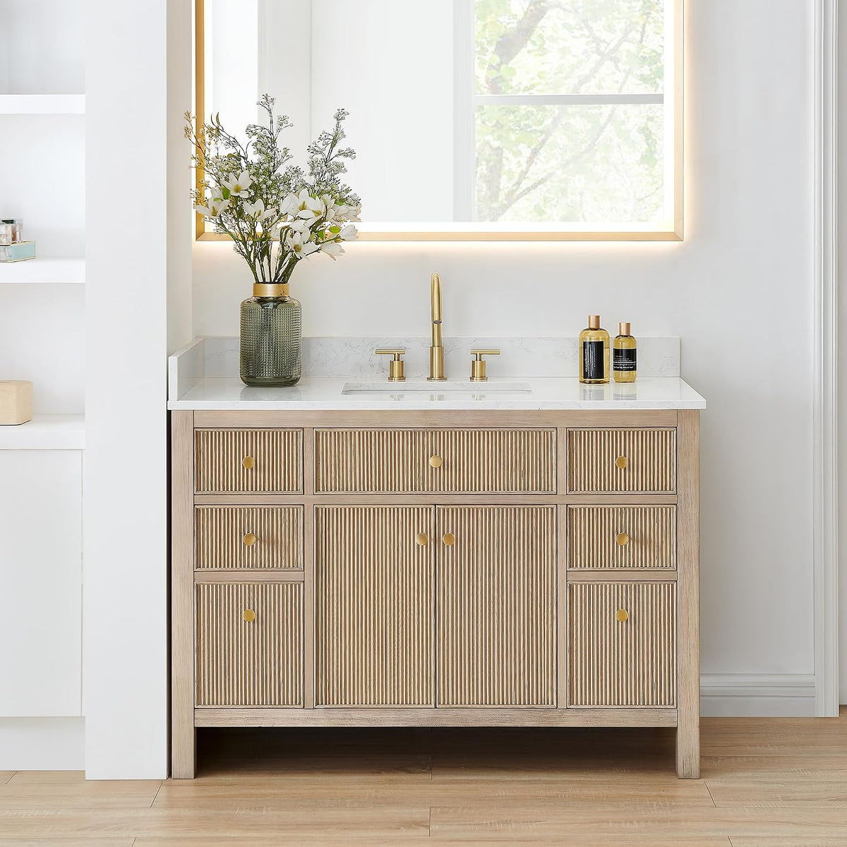 48 Inch Bathroom Vanity with Sink Modern Single Vanities with Countertop