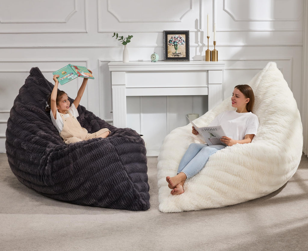 Hobestluk Adult Bean Bag Chair 3 in 1 Convertible Large Bean Bag Sofa