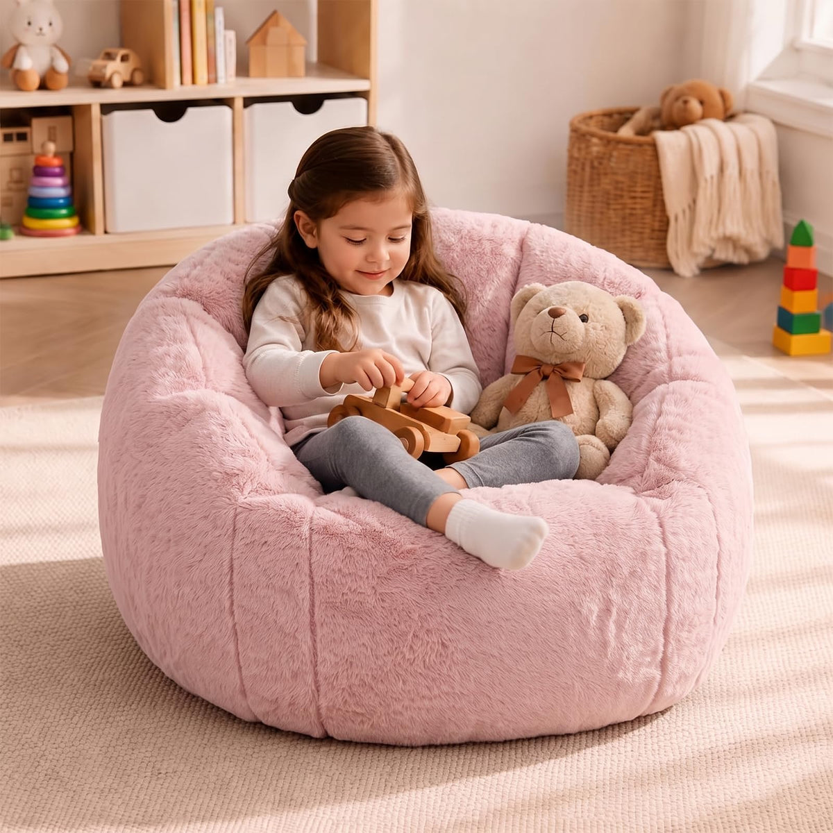 HUGHEAVEN Max Giant Bean Bag Chair, Bean Bag Sofa for Adults & Teens