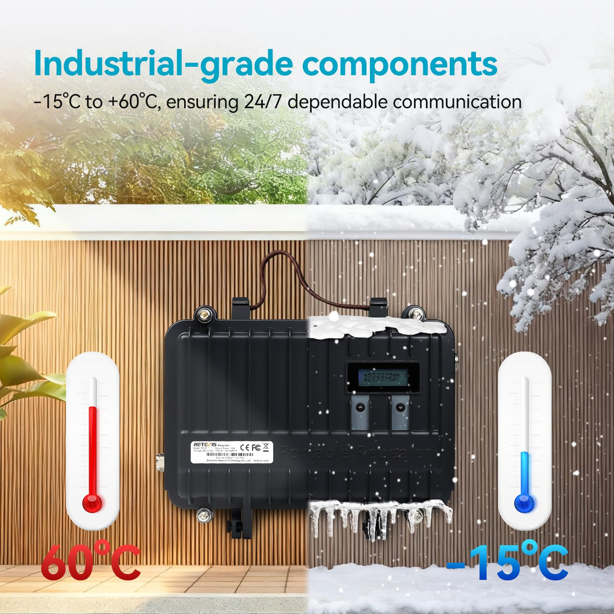 Retevis RT97 Full Duplex Radio Repeater, Customizable Analog, 16CH (1 Pack)