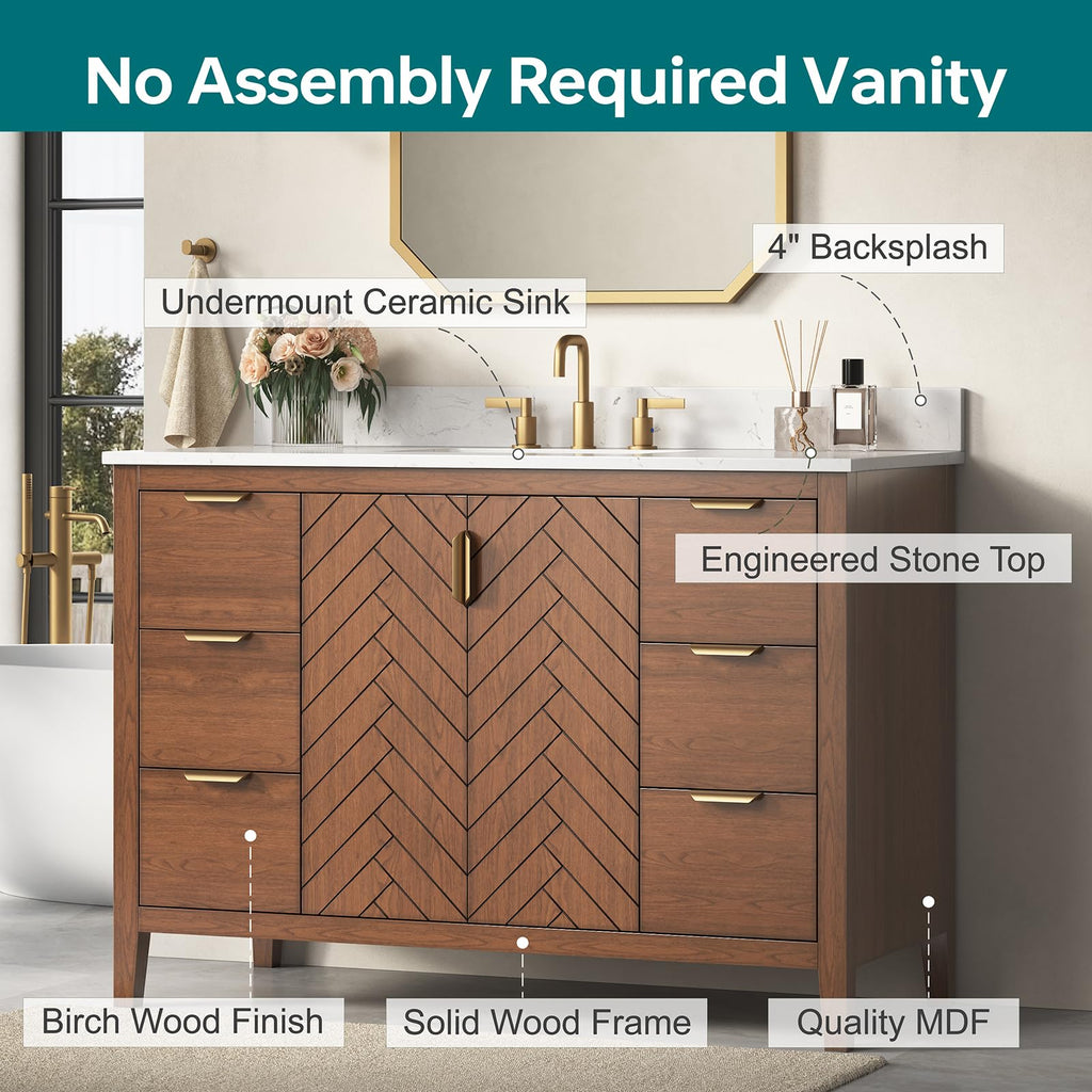 60 Inch Bathroom Vanity Double Sink, Steel Blue