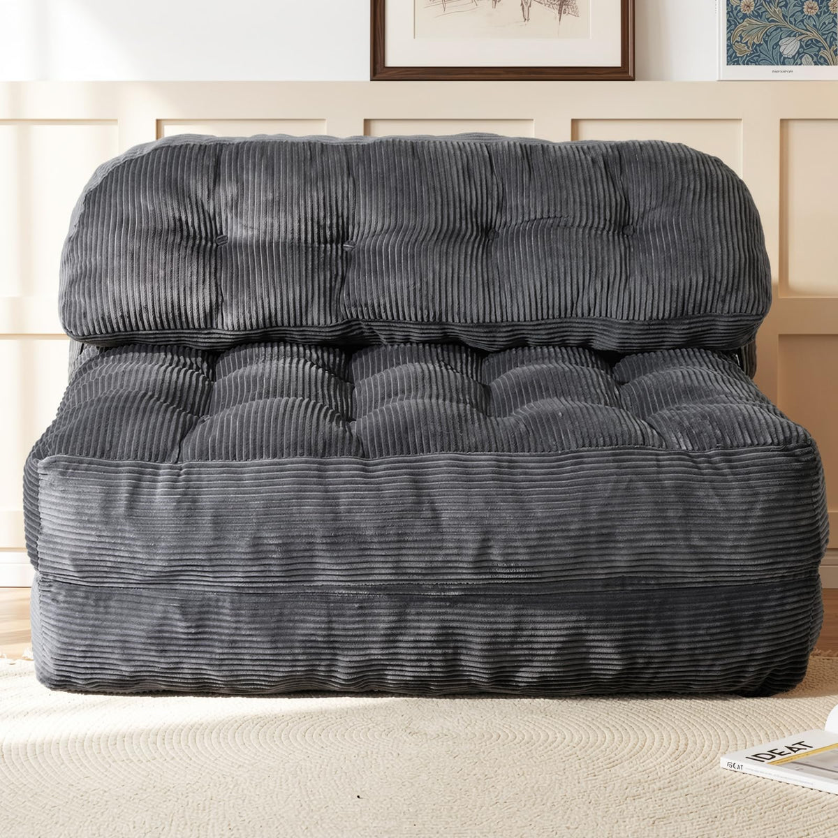Folding Sofa Bed, Convertible Sleeper Chair with Back Support and Pillow