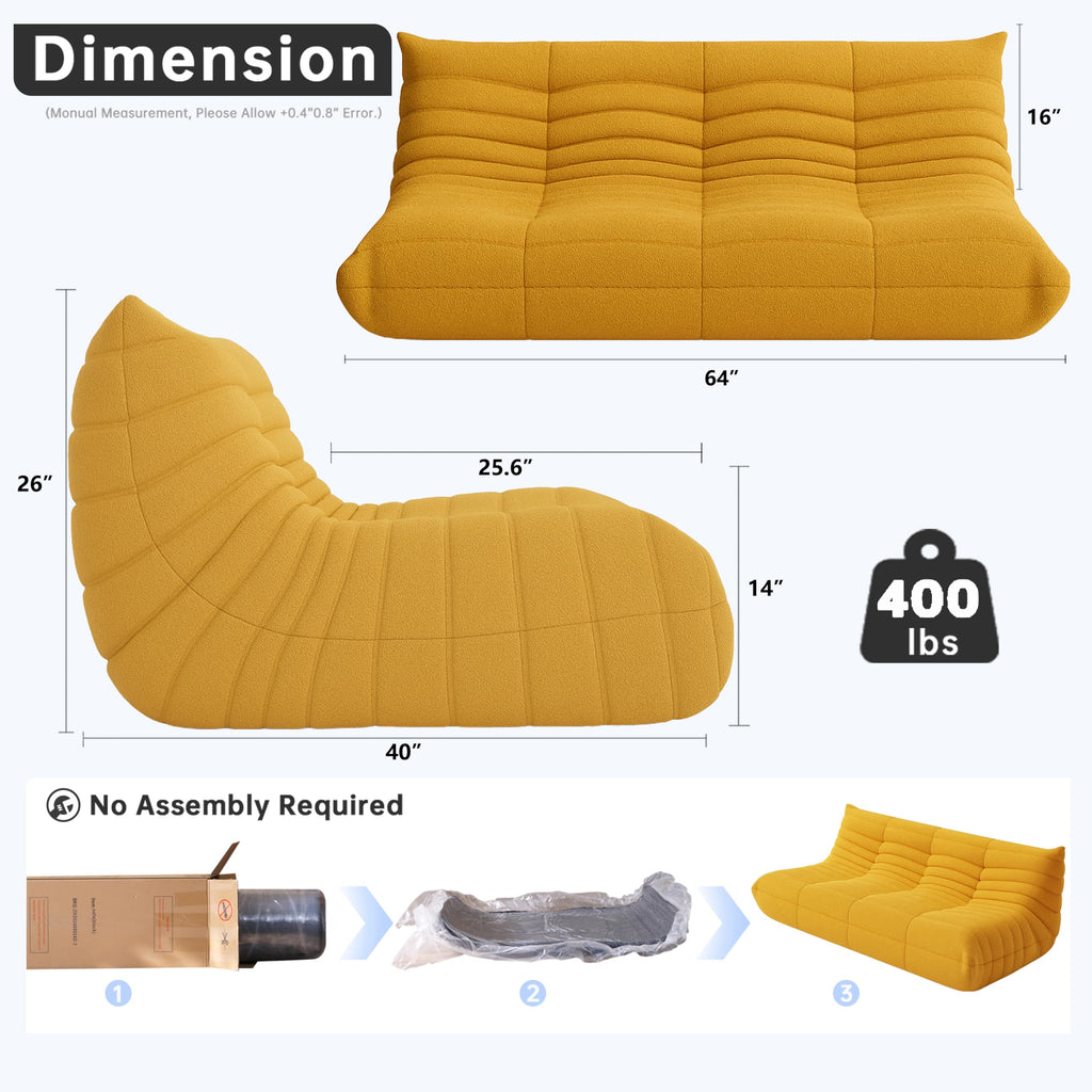 WHGBJA Giant Bean Bag Chair for Adults, Comfy Beanbag with Memory Foam