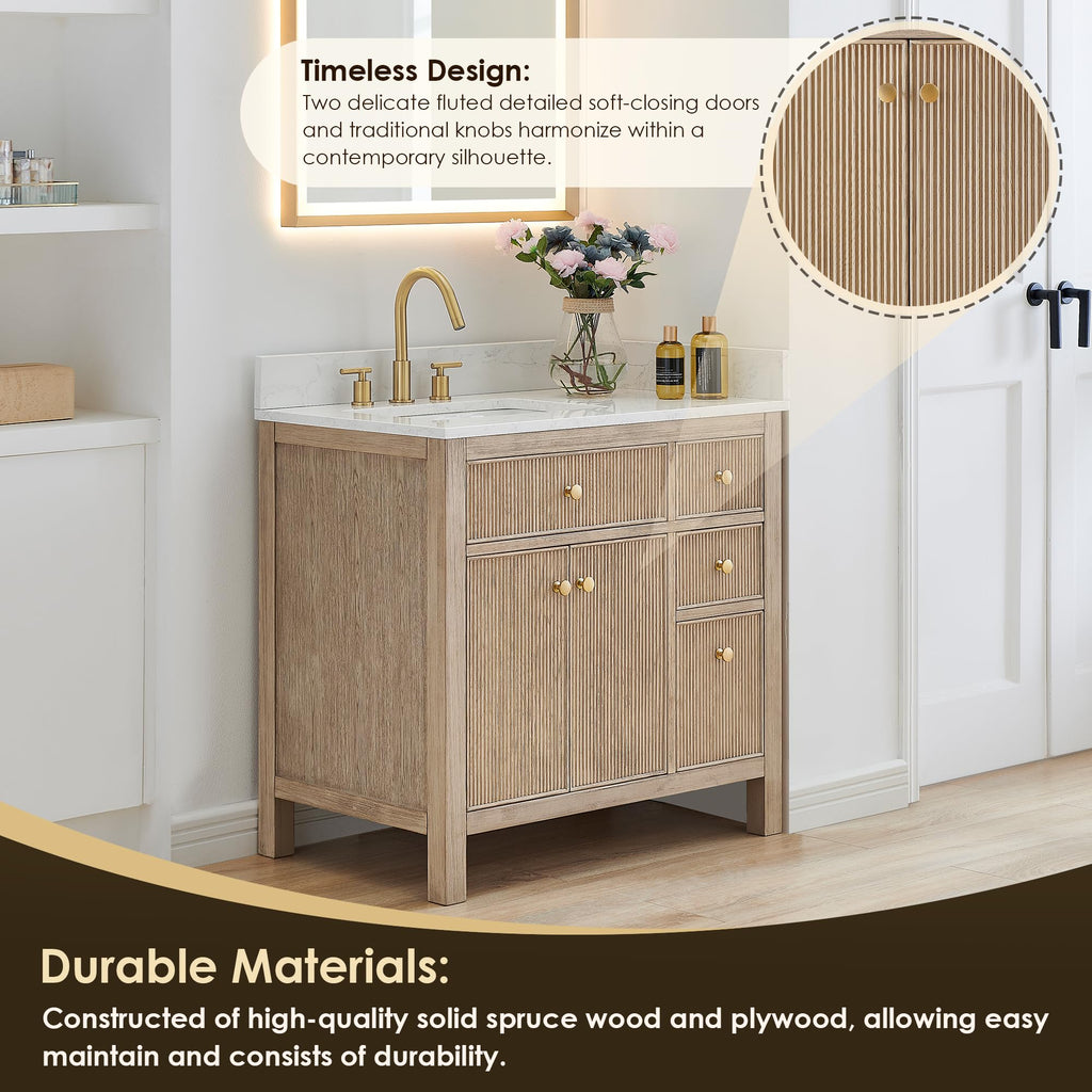 48 Inch Bathroom Vanity with Sink Modern Single Vanities with Countertop