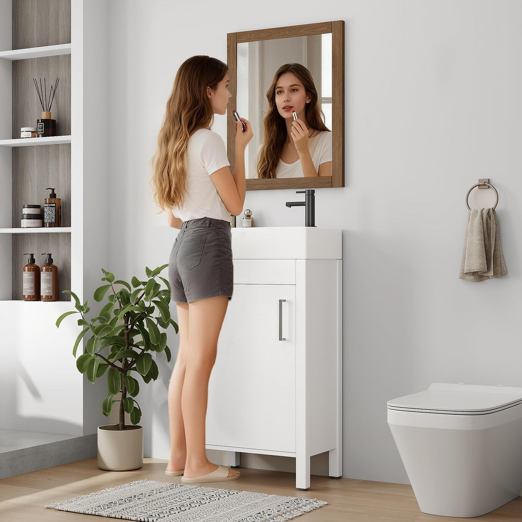 Garvee 24" Bathroom Vanity with Sink, Freestanding Bathroom Cabinet