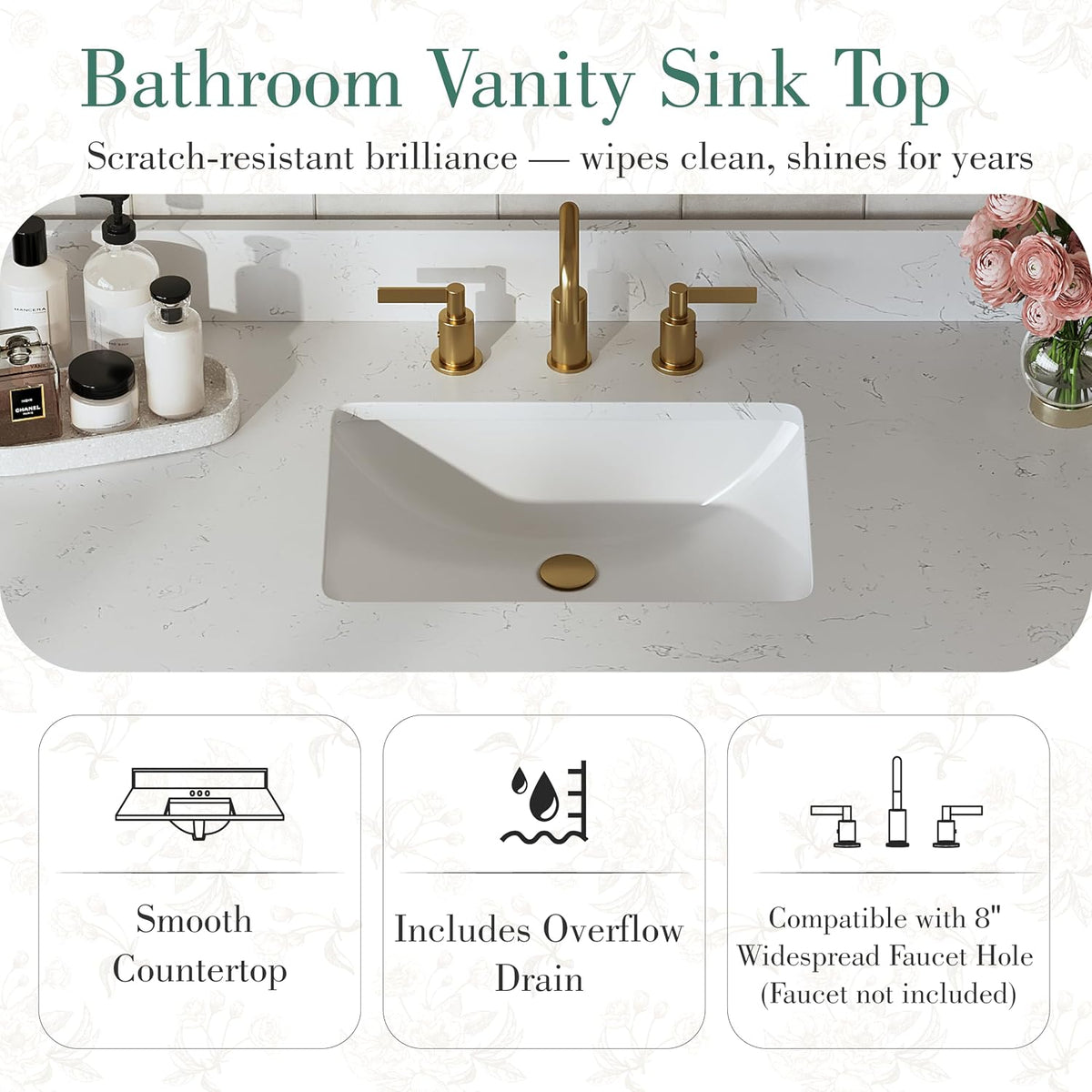 48 Inch Bathroom Vanity with Sink, Fully Assembled, Green