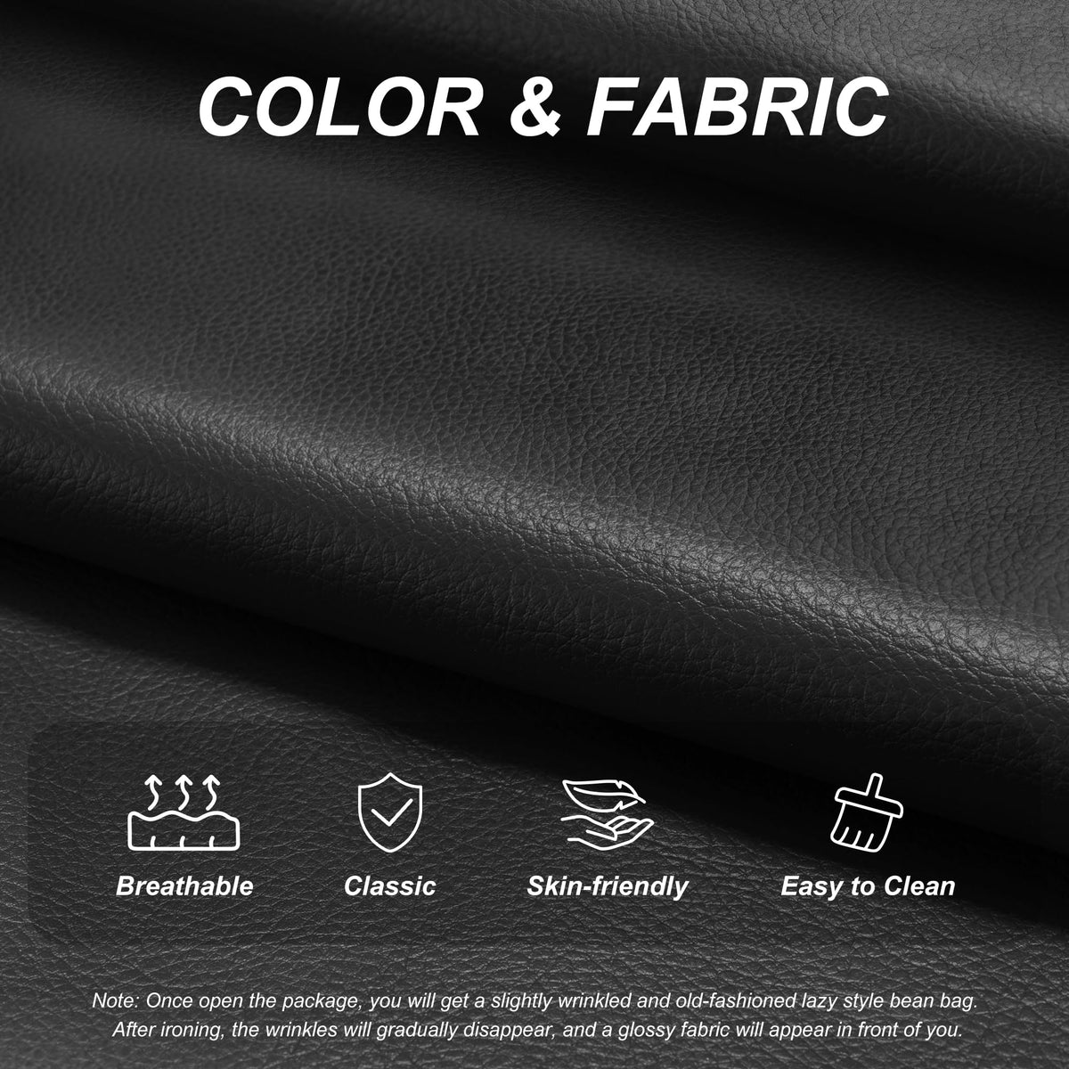 Hobestluk Bean Bag Chair Adult Leather Togo Chair Memory Foam Living Room