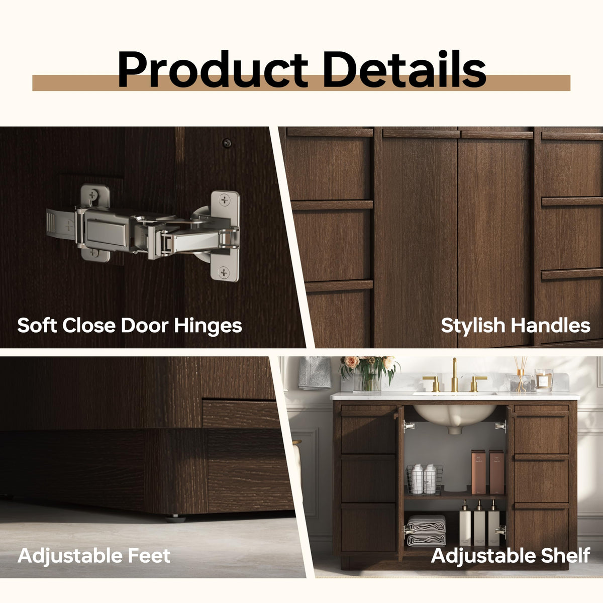 48 Inch Bathroom Vanity with Sink, Fully Assembled, Green
