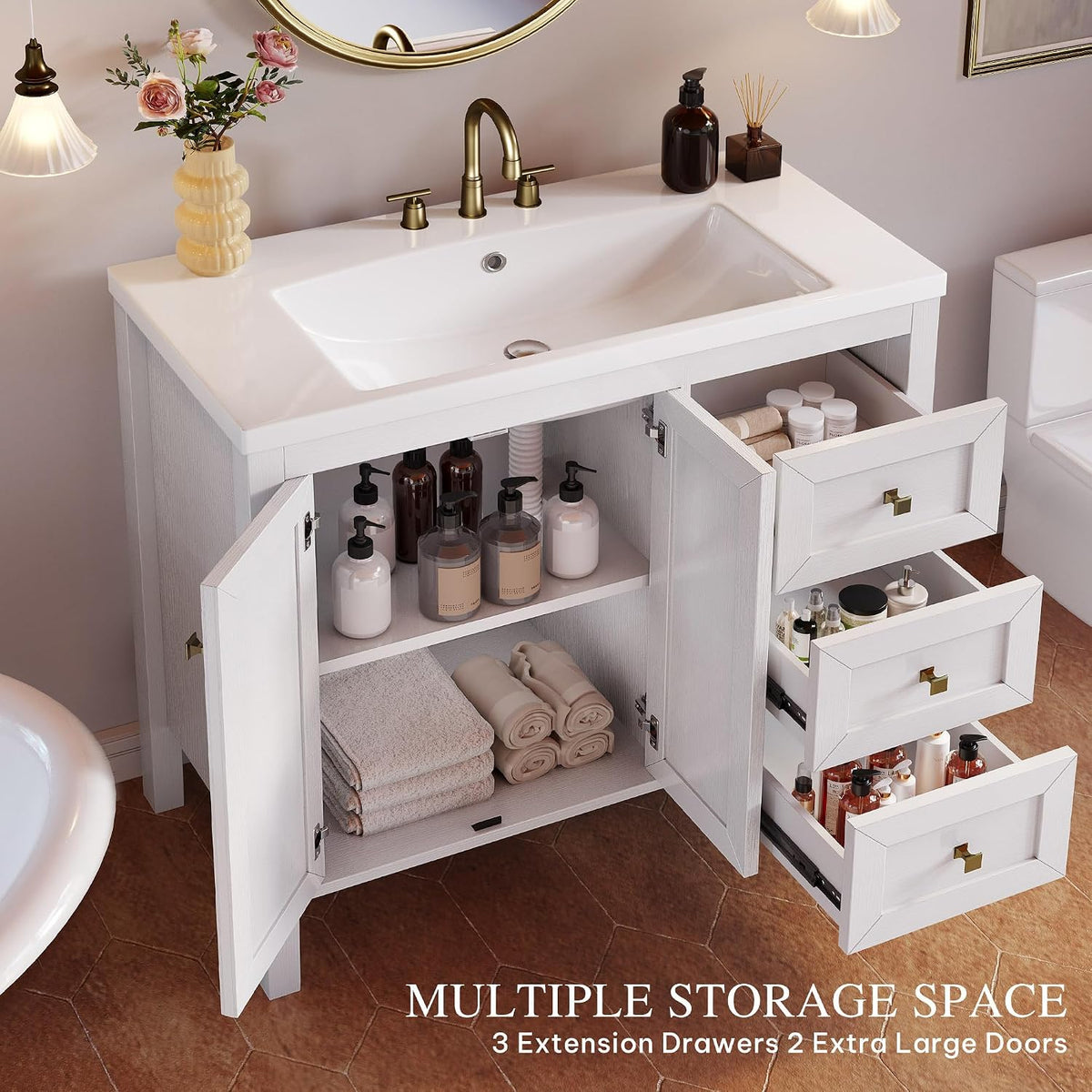 DWVO 36 Inch Bathroom Vanity with Sink