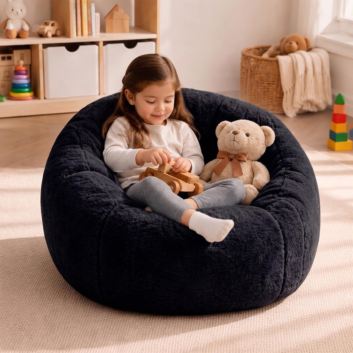 HUGHEAVEN Max Giant Bean Bag Chair, Bean Bag Sofa for Adults & Teens